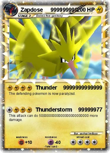 Pokemon Zapdose     999999999