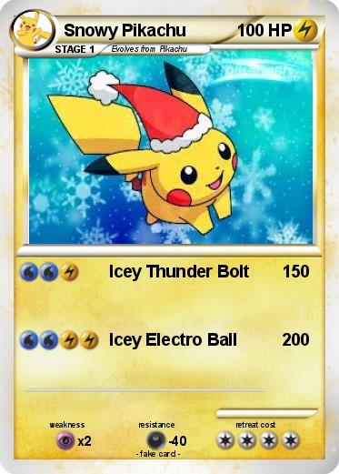 Pokemon Snowy Pikachu