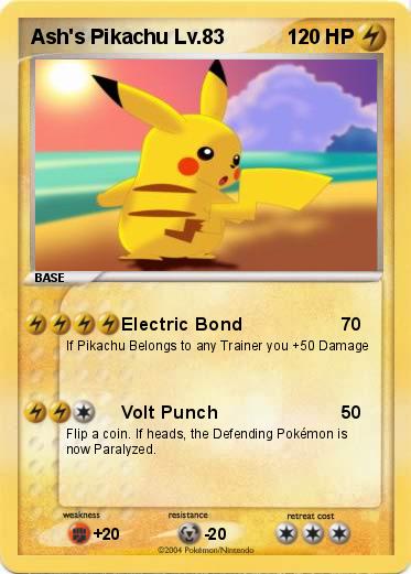 Pokemon Ash's Pikachu Lv.83