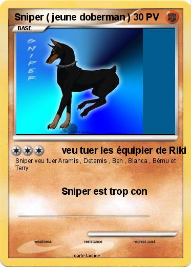 Pokemon Sniper ( jeune doberman )