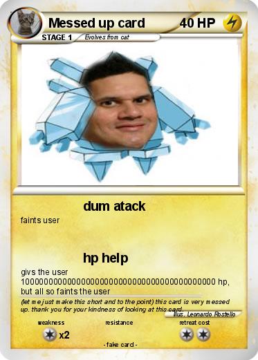 Pokemon Messed up card
