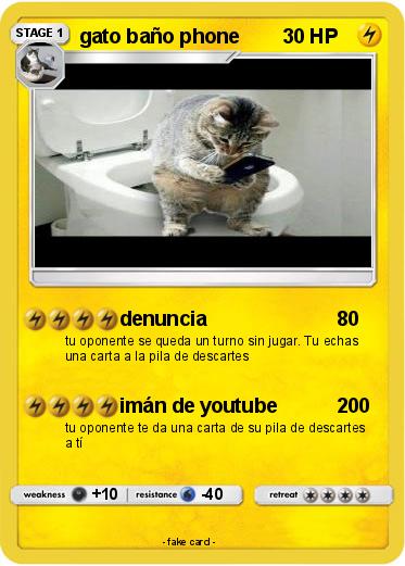 Pokemon gato baño phone