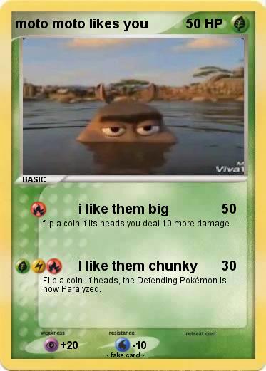 Pokemon moto moto likes you