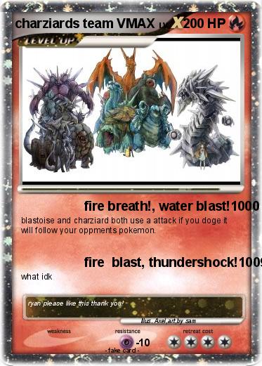 Pokemon charziards team VMAX