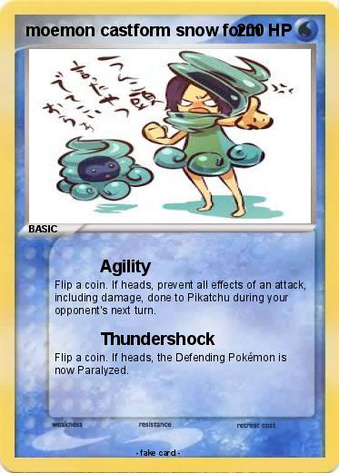 Pokemon moemon castform snow form