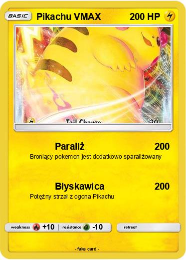Pokemon Pikachu VMAX