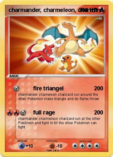 Pokemon charmander, charmeleon, charizard