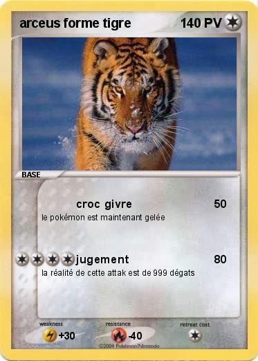 Pokemon arceus forme tigre
