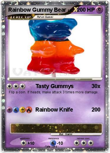 Pokemon Rainbow Gummy Bear