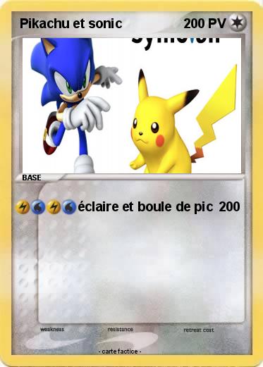 Pokemon Pikachu et sonic