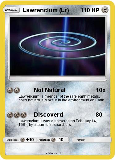 Pokemon Lawrencium (Lr)