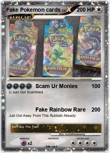 Pokemon Fake Pokemon cards