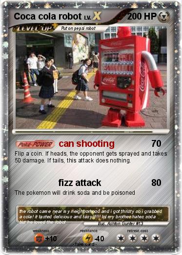 Pokemon Coca cola robot