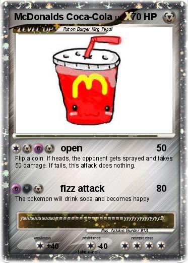 Pokemon McDonalds Coca-Cola