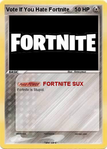Pokemon Vote If You Hate Fortnite