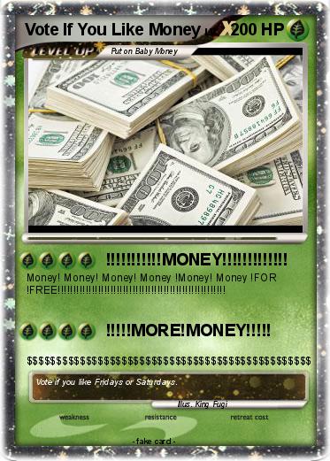 Pokemon Vote If You Like Money