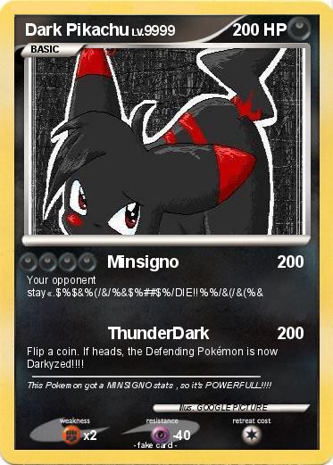 Pokemon Dark Pikachu
