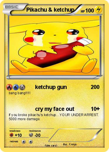 Pokemon Pikachu & ketchup
