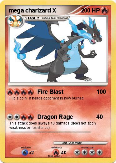 Pokemon mega charizard X