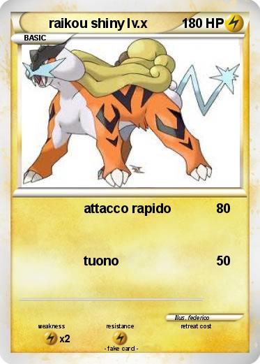 Pokemon raikou shiny lv.x