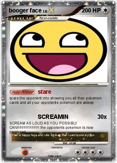 Pokemon booger face