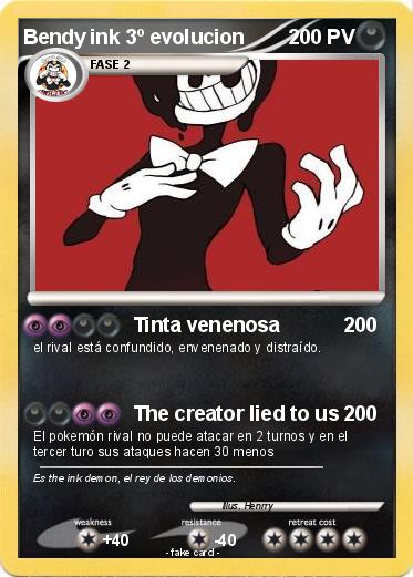 Pokemon Bendy ink 3º evolucion