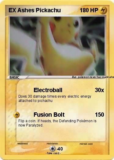 Pokemon EX Ashes Pickachu