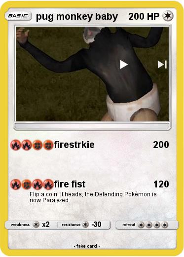 Pokemon pug monkey baby