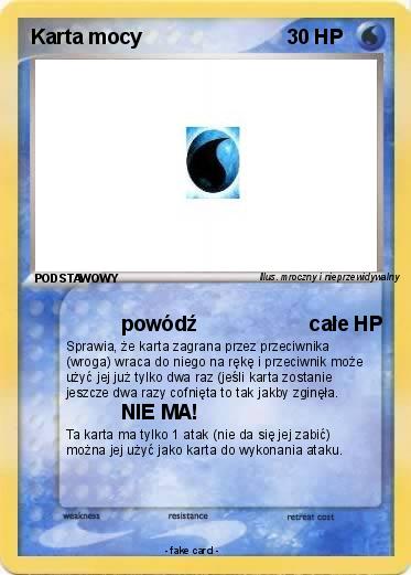 Pokemon Karta mocy