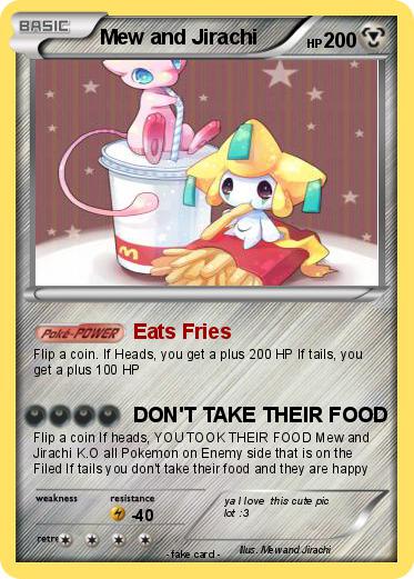 Pokemon Mew and Jirachi