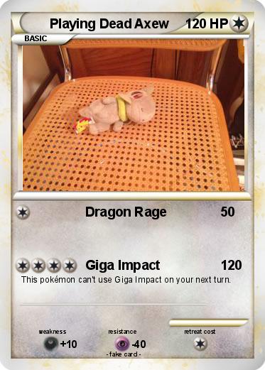 Pokemon Playing Dead Axew