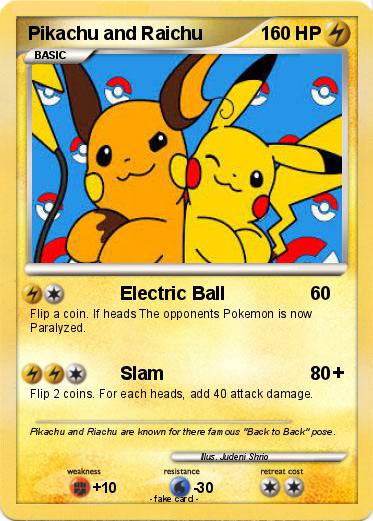 Pokemon Pikachu and Raichu