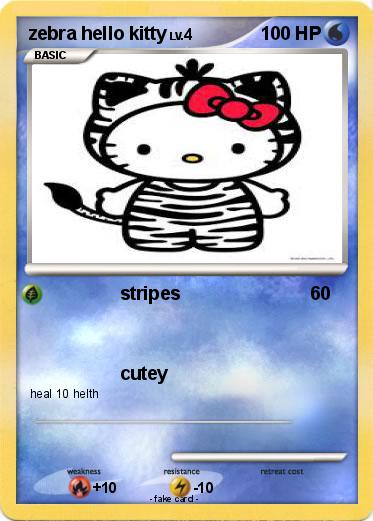 Pokemon zebra hello kitty