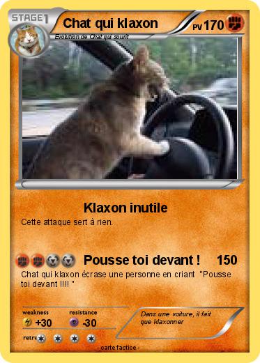 Pokemon Chat qui klaxon
