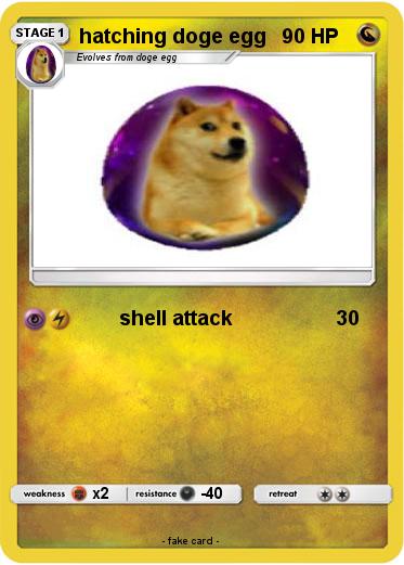 Pokemon hatching doge egg