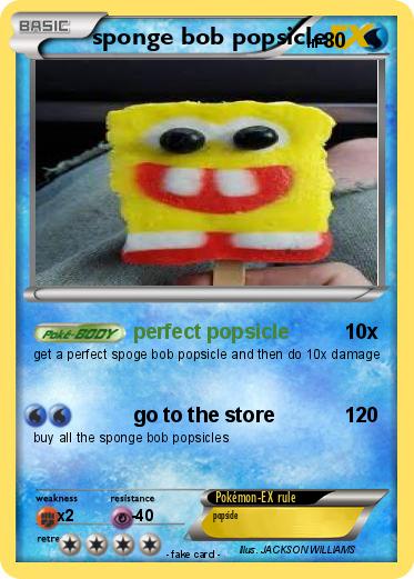 Pokemon sponge bob popsicle