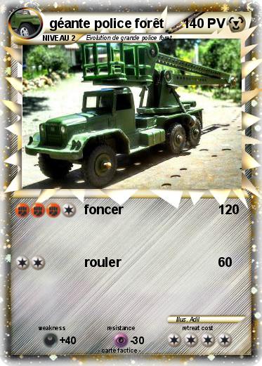 Pokemon géante police forêt