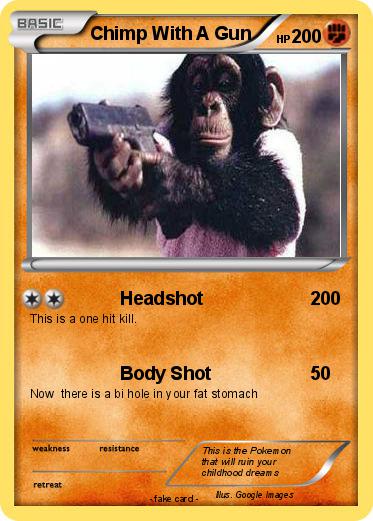 Pokemon Chimp With A Gun