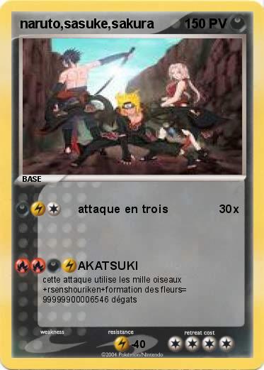 Pokemon naruto,sasuke,sakura