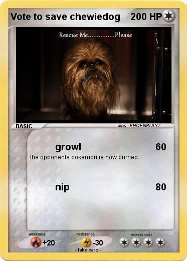 Pokemon Vote to save chewiedog