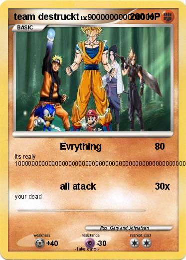 Pokemon team destruckt