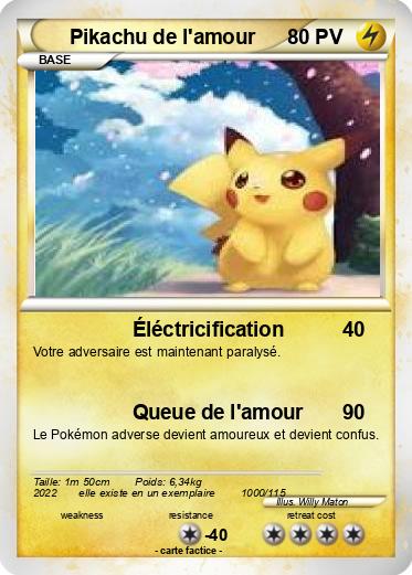 Pokemon Pikachu de l'amour