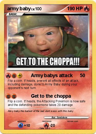 Pokemon army baby