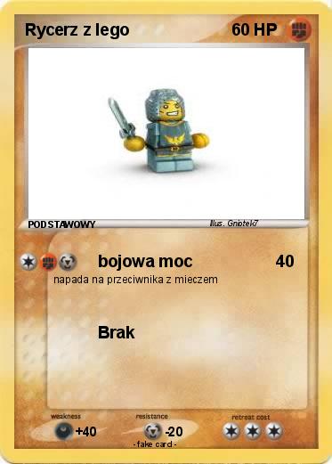 Pokemon Rycerz z lego