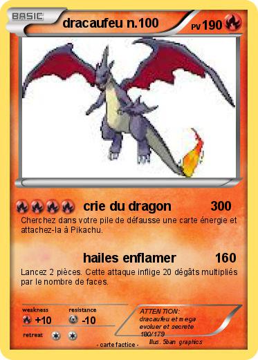 Pokemon dracaufeu n.100
