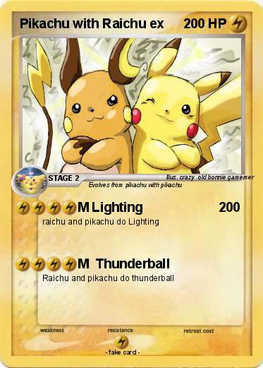 Pokemon Pikachu with Raichu ex
