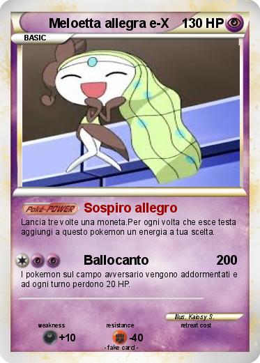 Pokemon Meloetta allegra e-X