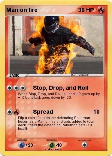 Pokemon Man on fire