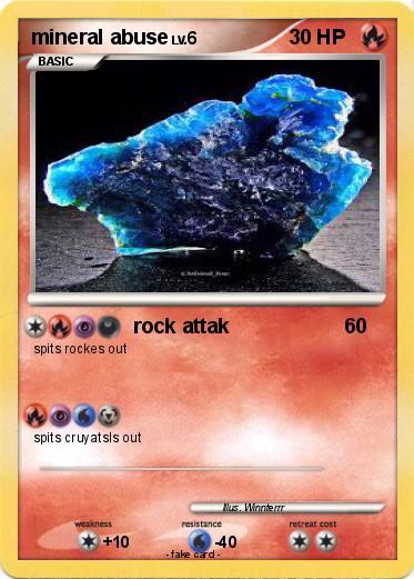 Pokemon mineral abuse