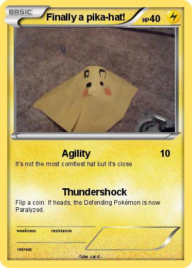 Pokemon Finally a pika-hat!